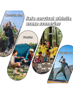 Silbato de Emergencia Eayson ES0013 con Cordón Reflectante 2 Pcs 2