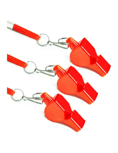 Silbato de Emergencia Fya 3PCS Rojo 120dB Impermeable