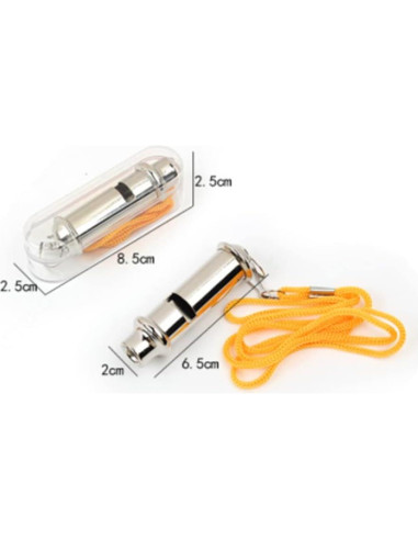 Silbato de Metal JLEivvi 2 Pcs con Cordón para Emergencias