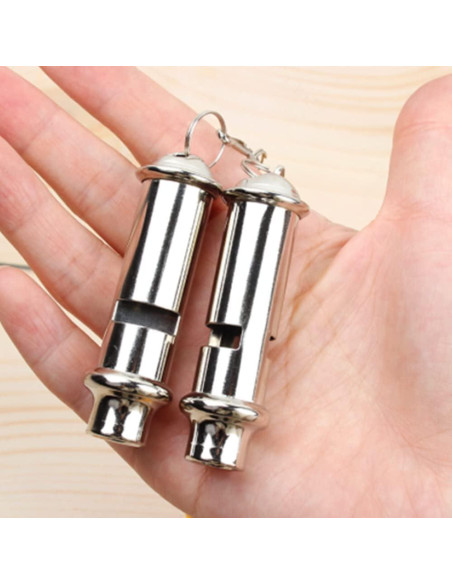 Silbato de Metal JLEivvi 2 Pcs con Cordón para Emergencias