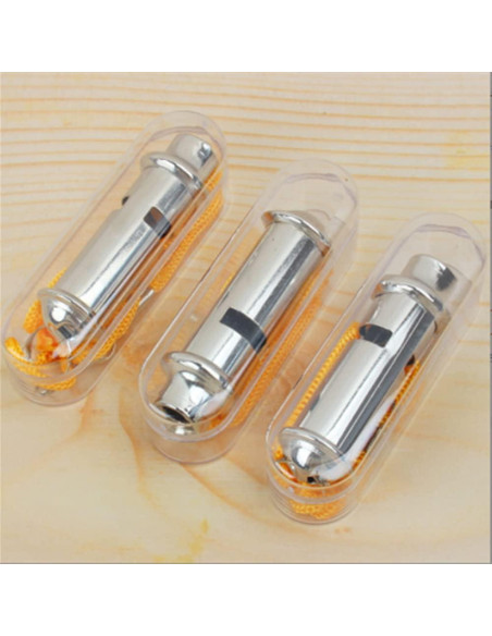 Silbato de Metal JLEivvi 2 Pcs con Cordón para Emergencias