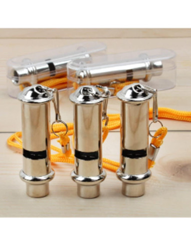 Silbato de Metal JLEivvi 2 Pcs con Cordón para Emergencias