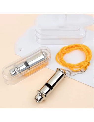 Silbato de Metal JLEivvi 2 Pcs con Cordón para Emergencias