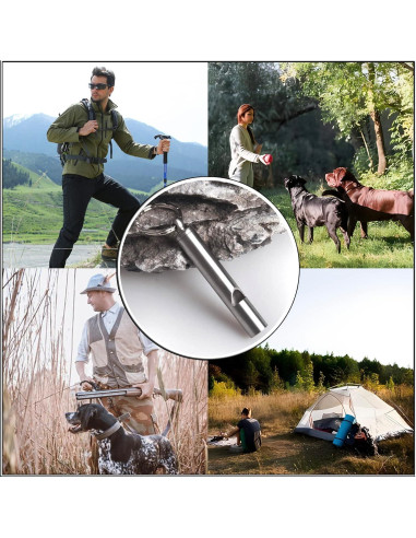 2 Silbatos de Acero Inoxidable FXHDC-M para Emergencias