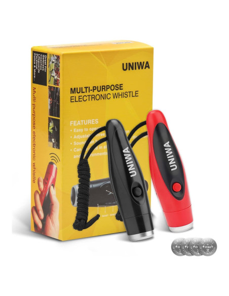 Silbatos Electrónicos UNIWA 2 Piezas 3 Tonos Alto Volumen Silbatos Electrónicos UNIWA 2 Piezas 3 Tonos Alto Volumen