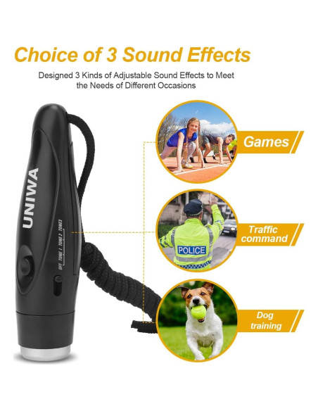 Silbatos Electrónicos UNIWA 2 Piezas 3 Tonos Alto Volumen Silbatos Electrónicos UNIWA 2 Piezas 3 Tonos Alto Volumen