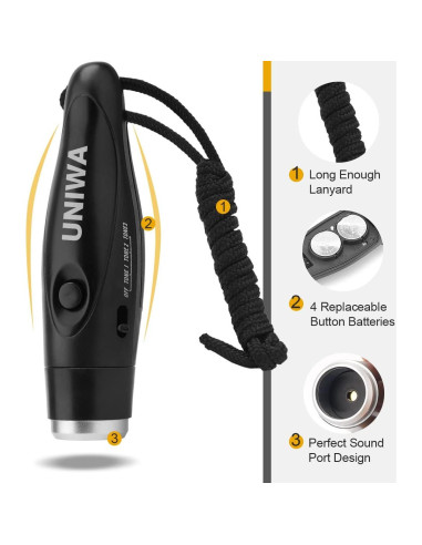 Silbatos Electrónicos UNIWA 2 Piezas 3 Tonos Alto Volumen