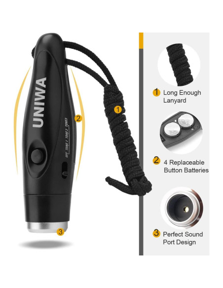 Silbatos Electrónicos UNIWA 2 Piezas 3 Tonos Alto Volumen Silbatos Electrónicos UNIWA 2 Piezas 3 Tonos Alto Volumen