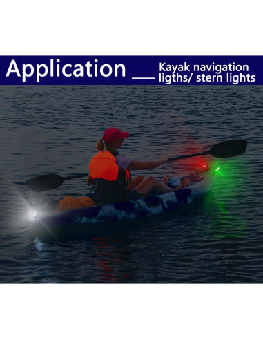 Kit de luces de navegación LED Amzonly 4 piezas impermeables