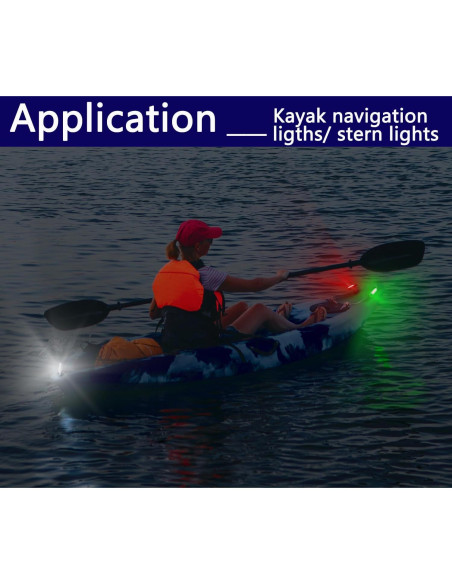 Kit de luces de navegación LED Amzonly 4 piezas impermeables