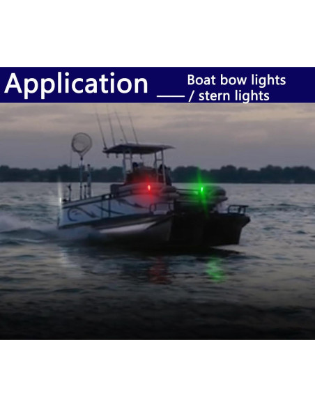 Kit de luces de navegación LED Amzonly 4 piezas impermeables