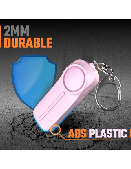 Llave de Alarma Personal WETEN Rosa 130 dB con Luz LED