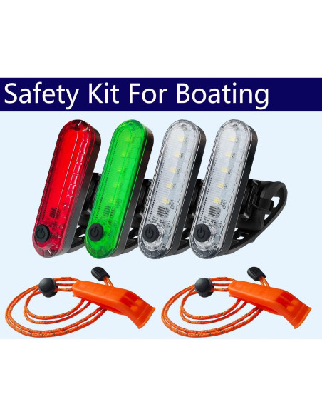 Kit de luces de navegación LED Amzonly 4 piezas impermeables