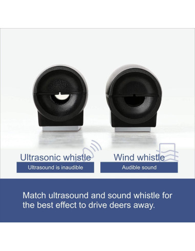 4 Silbatos para Ciervos CITKOU DWMODEL Negro - Prevención Colisiones