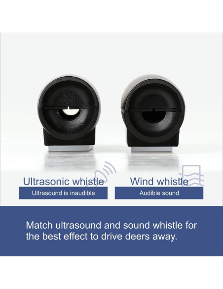 4 Silbatos para Ciervos CITKOU DWMODEL Negro - Prevención Colisiones