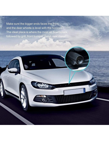 4 Silbatos para Ciervos CITKOU DWMODEL Negro - Prevención Colisiones