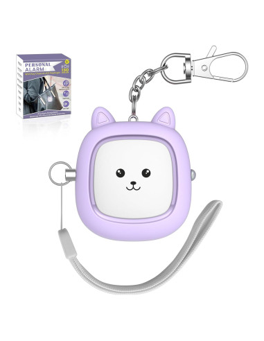 Alarma Personal VIGOROAD PA11 130 dB con Luz LED Púrpura