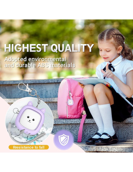 Alarma Personal VIGOROAD PA11 130 dB con Luz LED Púrpura