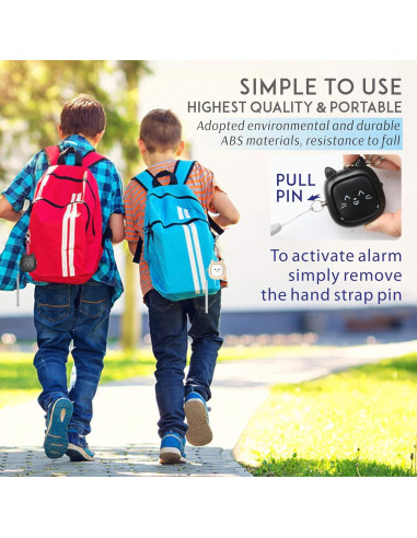 Alarma Personal VIGOROAD 130 dB con Luz LED - 2 Piezas