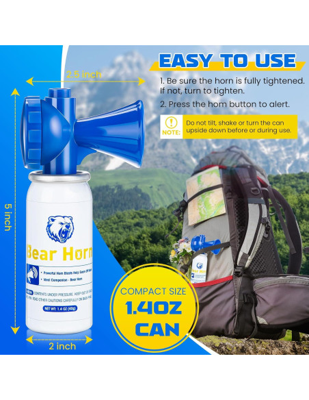 Cuerno de Oso Dunkive para Defensa Personal 120dB 39.7g