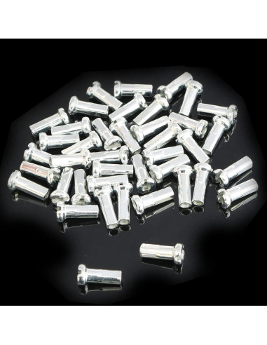 Tapas de Radio de Bicicleta TAODAN 100PCS 12mm Plateadas