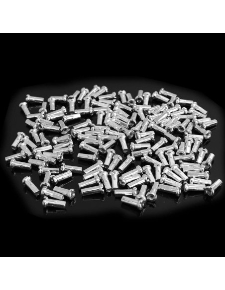 Tapas de Radio de Bicicleta TAODAN 100PCS 12mm Plateadas