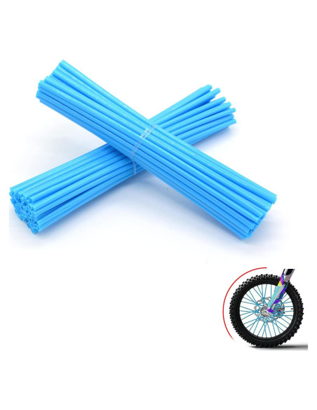 Cubiertas de Radios Universales OXLLONE 21" Azul Claro para Motocicleta