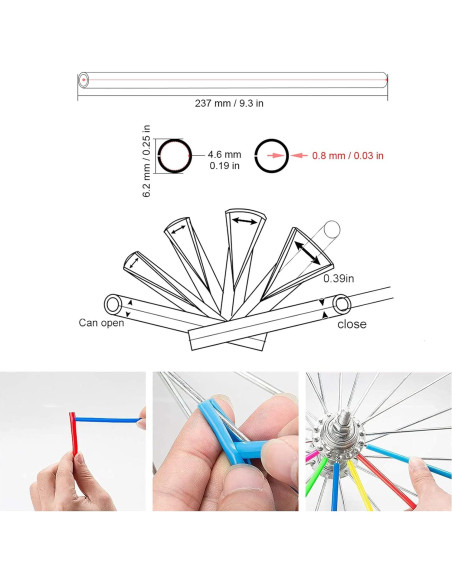 Cubiertas de Radios Universales OXLLONE 21" Azul Claro para Motocicleta