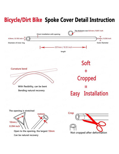 Cubiertas de Radios Universales OXLLONE 21" Azul Claro para Motocicleta