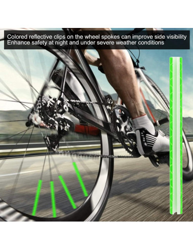 48 Clips Reflectores de Radios Lybunair para Bicicletas