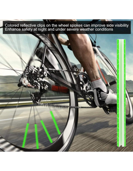 48 Clips Reflectores de Radios Lybunair para Bicicletas