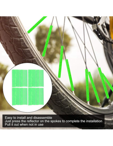 48 Clips Reflectores de Radios Lybunair para Bicicletas
