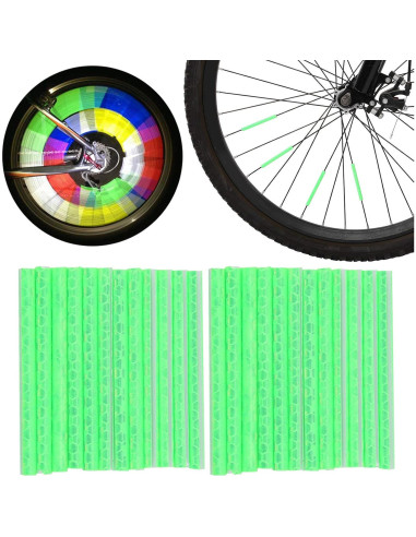 48 Clips Reflectores de Radios Lybunair para Bicicletas