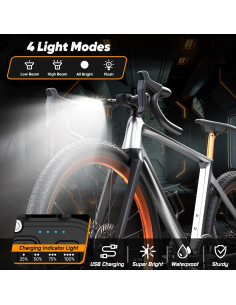 Luz LED para Bicicleta APOMOV 1000 Lúmenes Recargable IPX6 2