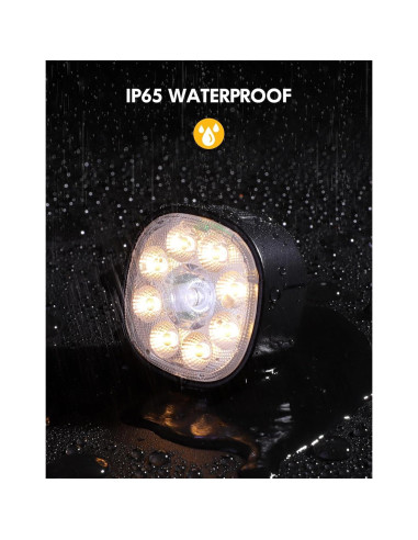 Luces de Bicicleta Cuvccn Q9 Recargables USB IP65 8+7 Modos