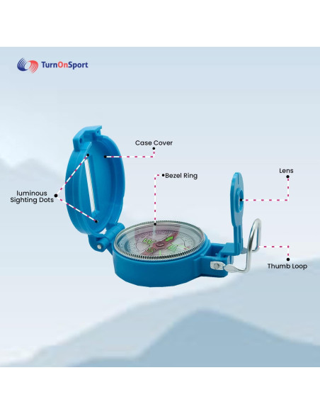 Brújula Lensática TurnOnSport - Navegación Precisa para Camping