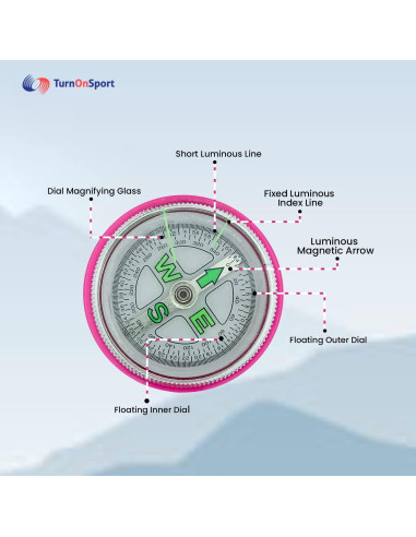 Brújula Lensática TurnOnSport - Navegación Precisa para Camping