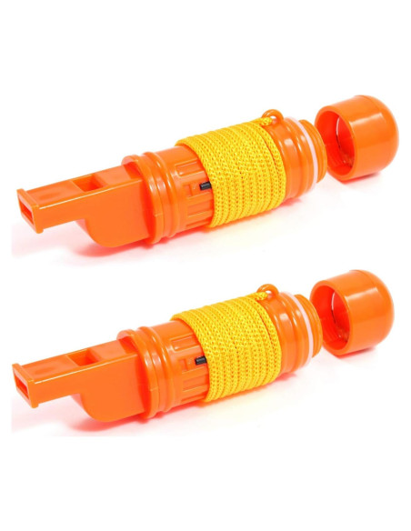 Silbato de Supervivencia 5-en-1 SE Naranja 11.4 cm - 2-Pack Silbato de Supervivencia 5-en-1 SE Naranja 11.4 cm - 2-Pack