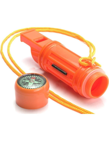 Silbato de Supervivencia 5-en-1 SE Naranja 11.4 cm - 2-Pack