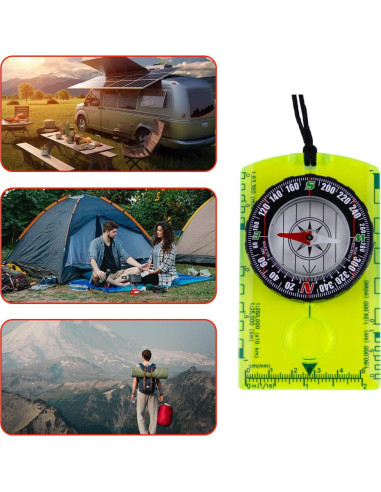 Brújula de Supervivencia Abvsdu - 2 Piezas para Senderismo