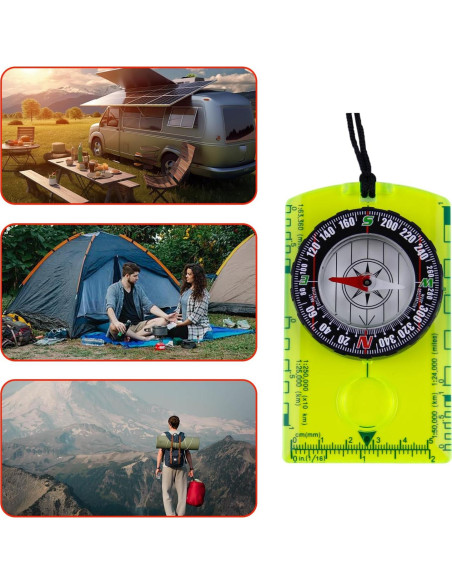 Brújula de Supervivencia Abvsdu - 2 Piezas para Senderismo