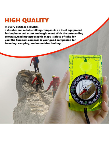 Brújula de Supervivencia Abvsdu - 2 Piezas para Senderismo