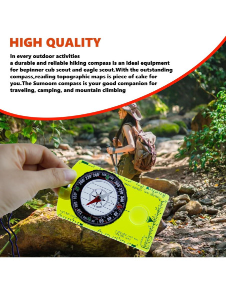 Brújula de Supervivencia Abvsdu - 2 Piezas para Senderismo