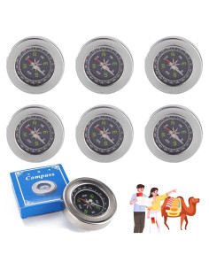 Brújula de Orientación 6 Pcs Aluminio Impermeable BOSOIRSOU