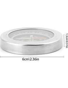 Brújula de Orientación 6 Pcs Aluminio Impermeable BOSOIRSOU 2