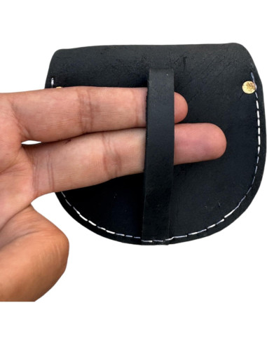 Compás de Bronce A S Handicrafts con Funda de Cuero 6.35cm