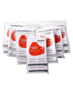 Paquete de 8 mantas de emergencia Mylar HSHINE 213x132 cm