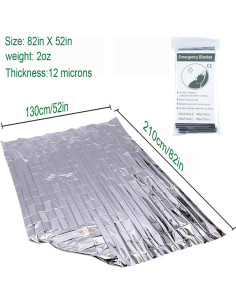 Mantitas Térmicas Mylar Crisonky - Paquete de 3, 130x210 cm 2