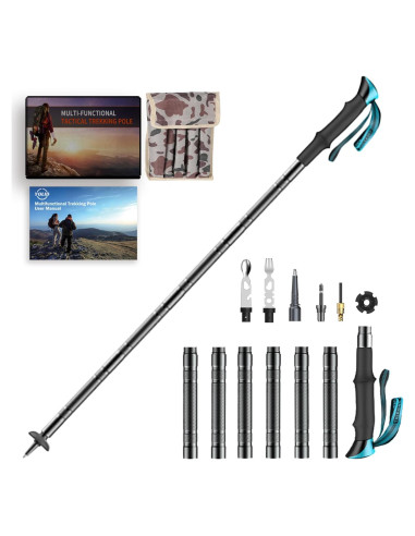 Bastón de Caminata Táctico Yolid 130cm Ligero 6-en-1