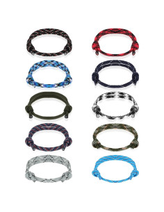 10 Pulseras Trenzadas Ymapinc Coloridas Ajustables para Hombres